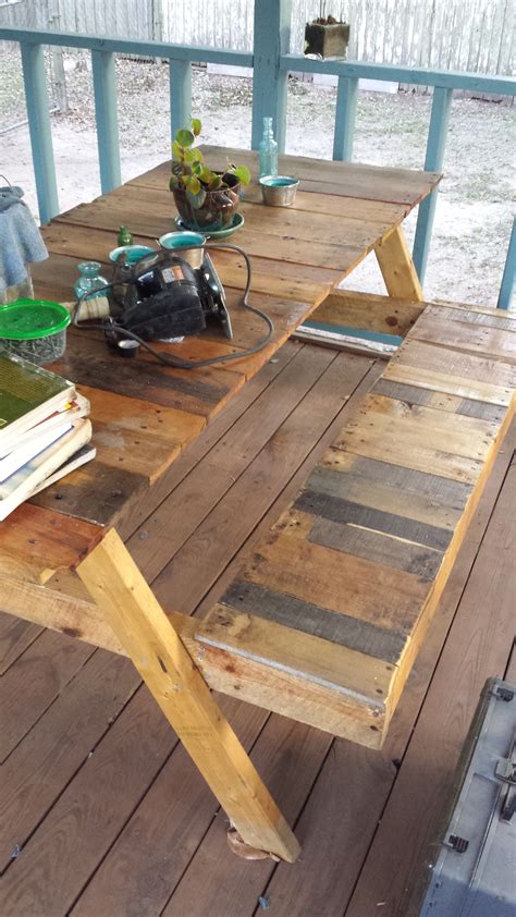 DIY Pallet Picnic Table Easy Pallet Ideas