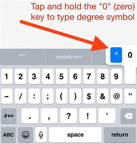 How To Make Degree Sign On Iphone Keyboard