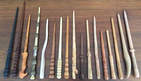 I made 17 Harry Potter wands each made of a different wood! I love how