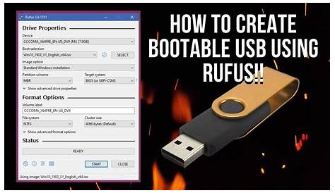Create USB that boot BIOS or UEFI-CSM using Rufus - YouTube