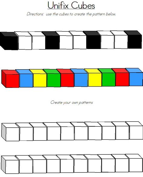 Make 10 Using Cubes Unifix Cubes Printables