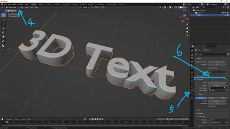 Make 3D Text Blender