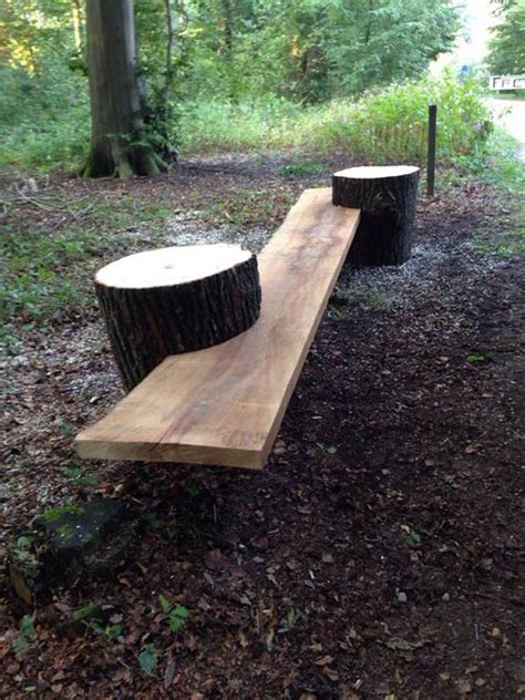 Make A Bench Out Of Tree Logs