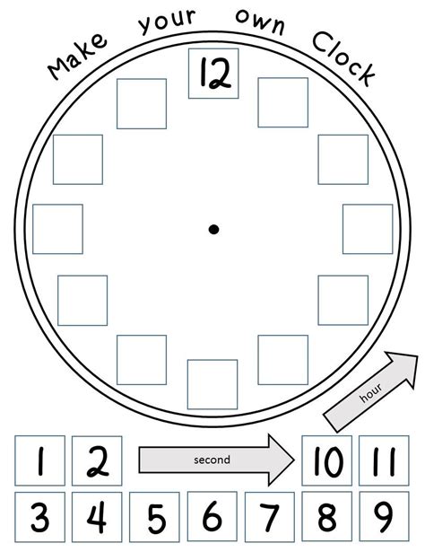 Make A Clock Math Worksheet