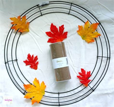 Make A Fall Wreath With Wire Frame