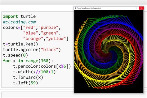 make a program in python using turtle class