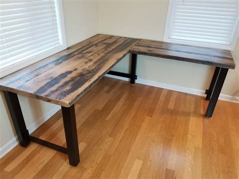 Buy Handmade Reclaimed Wood Office Desk, Barnwood Computer Desk, Corner