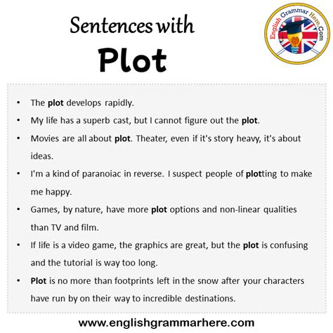 make a sentence with plot