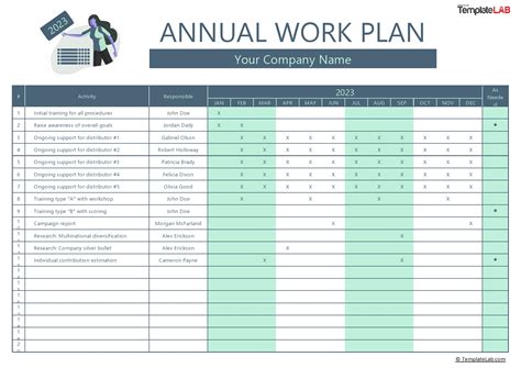 make a work plan in excel