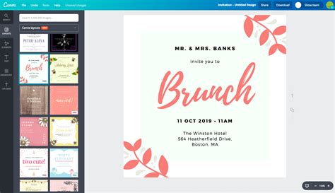 make invitation video online free with canva