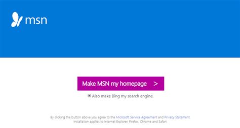 make msn my homepage on startup in firefox