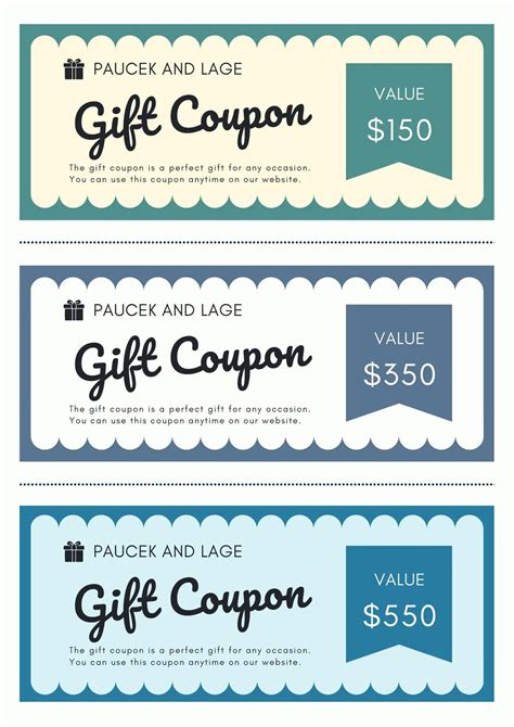 Make Printable Gift Coupons