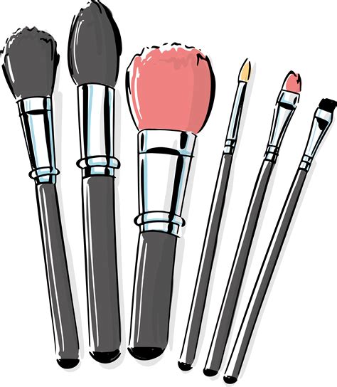 make up brush vector