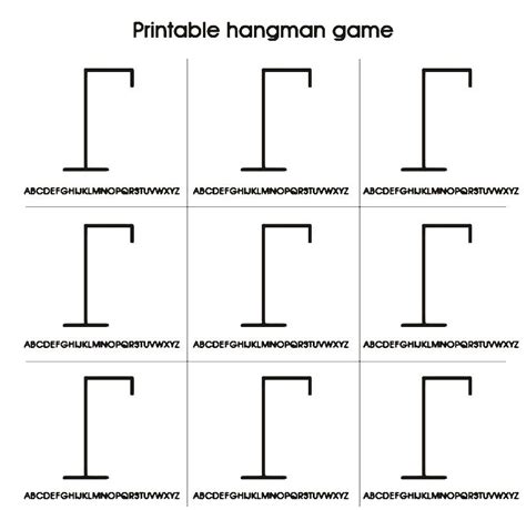 Make Your Own Printable Hangman