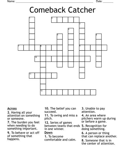 makes a comeback crossword