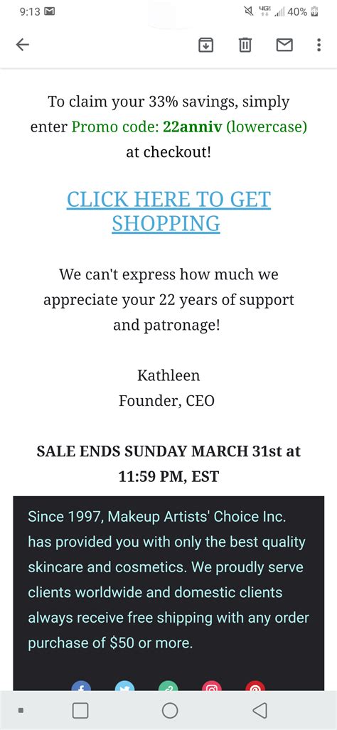 Makeup Artist Choice Promo Code