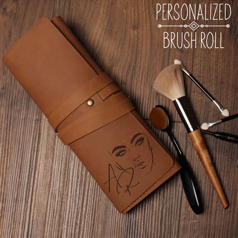 Makeup Brush Set Leather Case