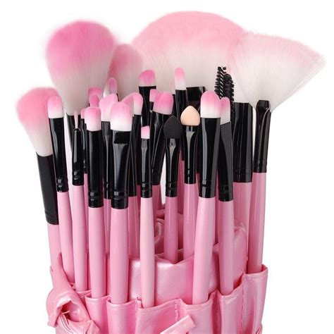 makeup brush set pink