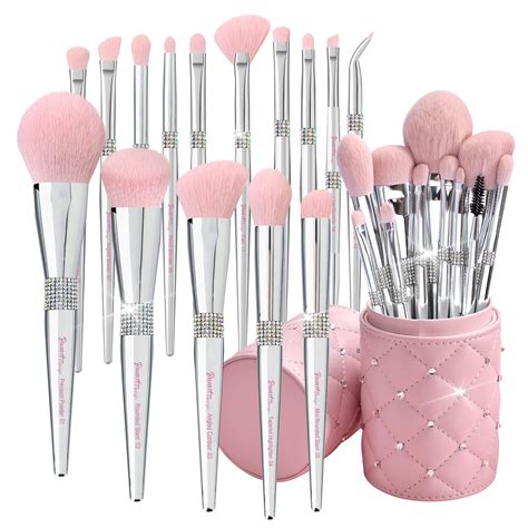 makeup brush set with holder