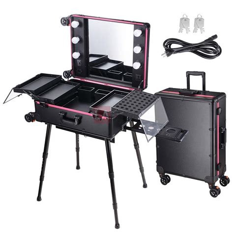 Makeup Case On Wheels With Lights