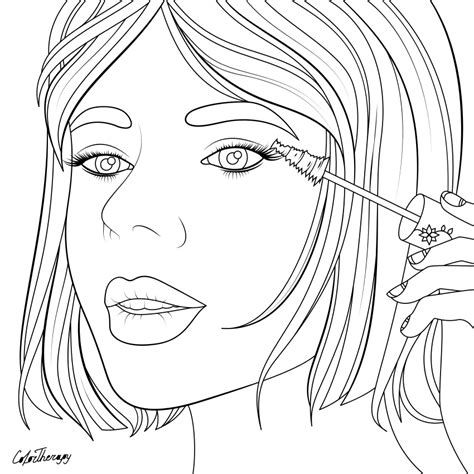 www.friperie.shop:makeup girl coloring pages