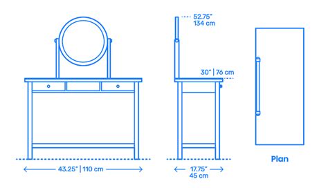 Makeup Table Plan Dwg