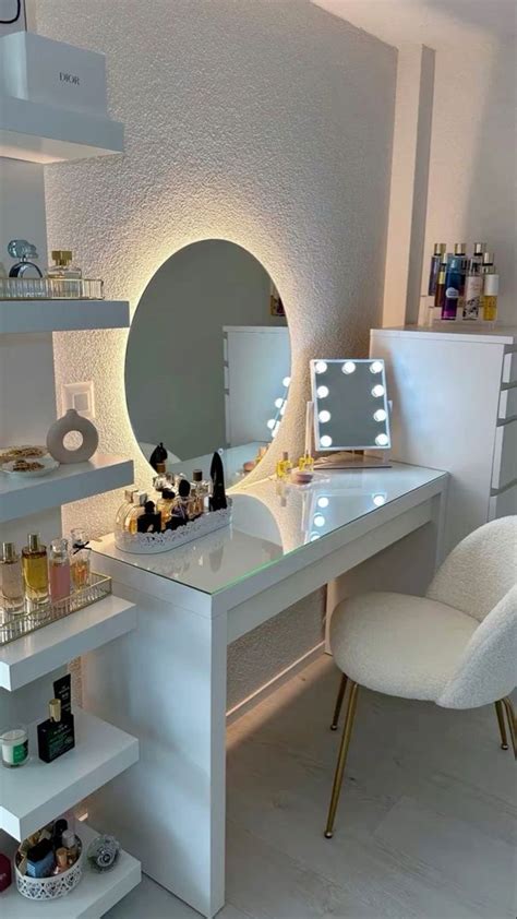 Makeup Vanity Ideas Circle Mirror