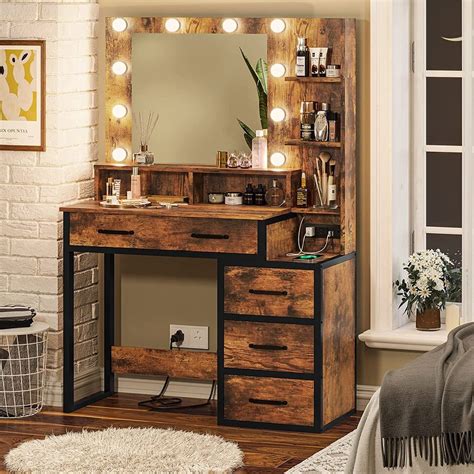 Makeup Vanity Ideas Rustic