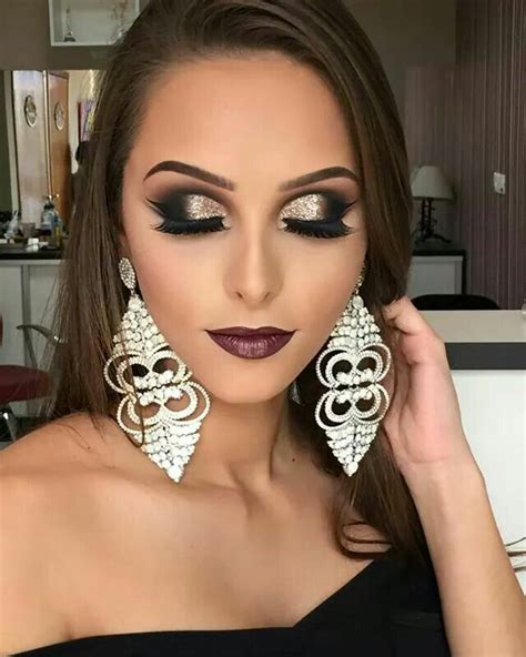 makeup with black dress for wedding