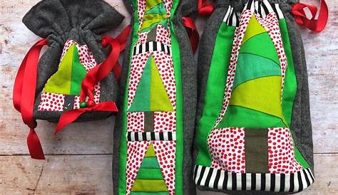 Making Christmas Gift Bags Fabric Free Pattern & Tutorial Fabric Fabric