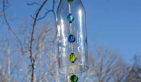 40 DIY Wind Chime Ideas To Try This Summer - Bored Art | Wine bottle