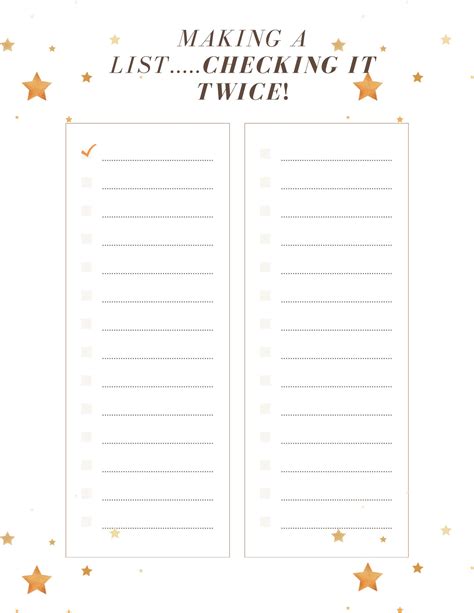 making a list checking it twice