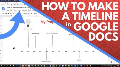 making a timeline in google docs