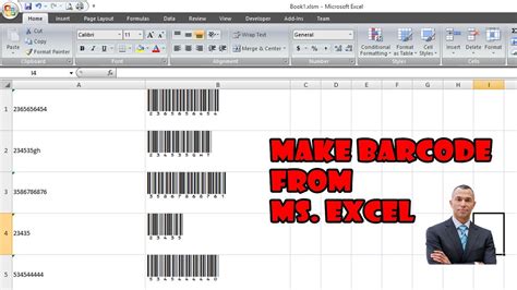 making barcode in excel