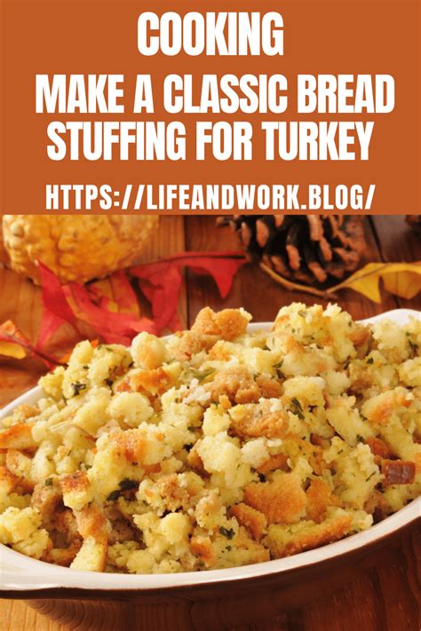Making Bread Stuffing For Turkey