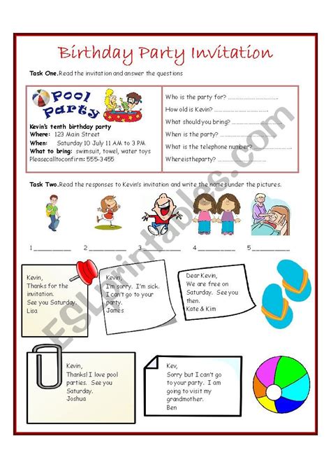 Making Invitations Exercises Pdf