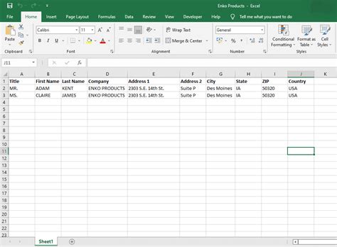 Making Labels In Microsoft Excel
