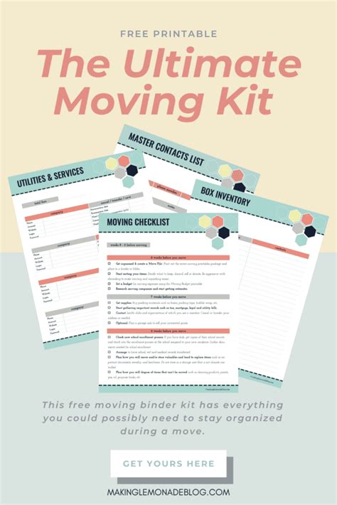 Making Lemonade Printable Moving Kit