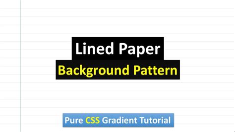 Making Lined Paper In Css