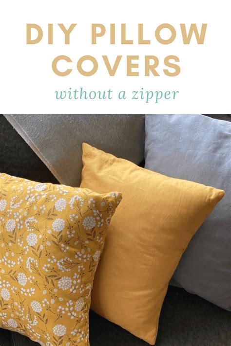 Making Pillow Covers Without Sewing