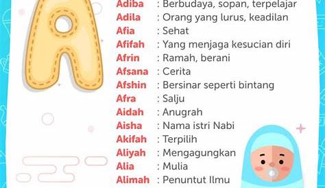 Senarai Nama Anak Perempuan Yang Mempunyai Maksud Baik Dalam Islam (Part 1)