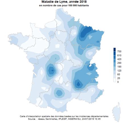 maladie de lyme france carte