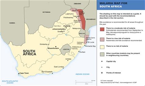 malaria risk map south africa 2022