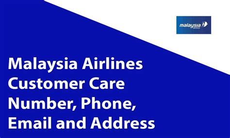 malaysia airlines customer care email