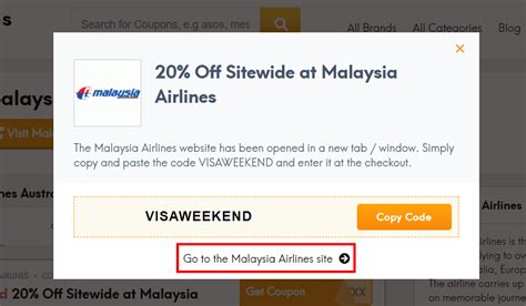malaysia airlines promo code uk