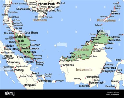 malaysia border countries