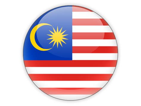 malaysia flag round icon
