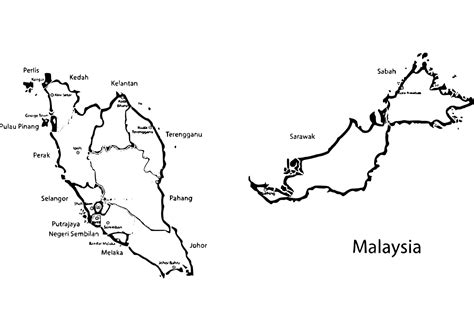 Malaysia Map Coloring Pages