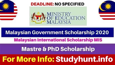 malaysia scholarship for masters