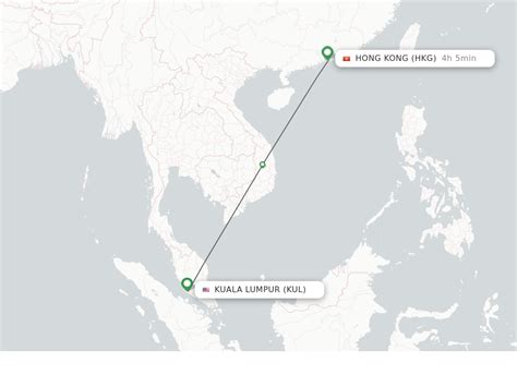 malaysia to hong kong flight duration